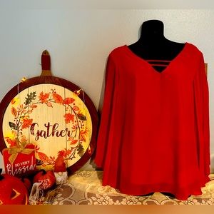 Apt 9 Red Blouse